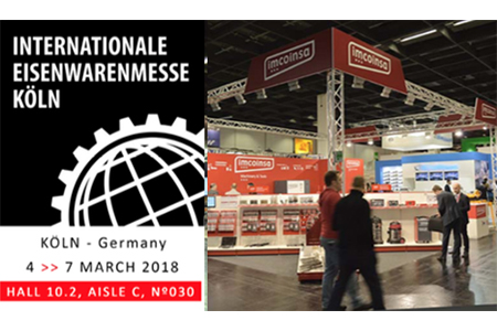 Foto IMCOINSA en Eisenwarenmesse 2018, la bienal de la ferretería en Colonia, Alemania.